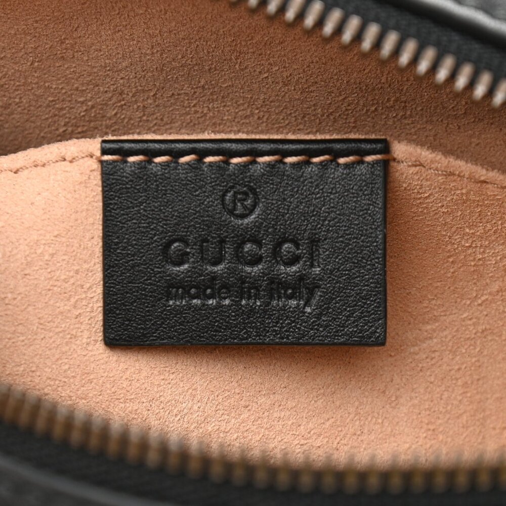 NEW GUCCI GG Marmont Matelasse Chevron Heart Black Leather Belt Bag Sz 85 cm - Picture 14 of 16